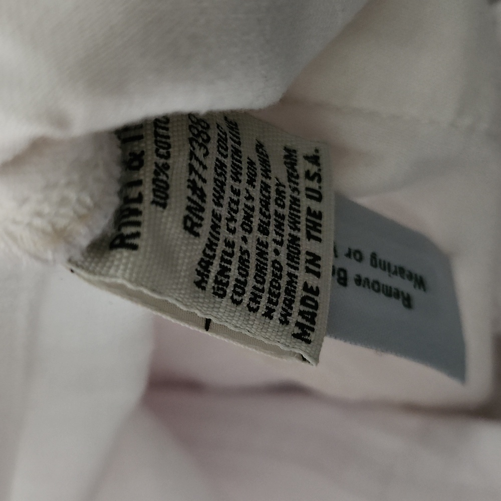 Madewell Rivet & Thread Distressed High Rise Boyjean In White 💗 - Picture 11 of 11